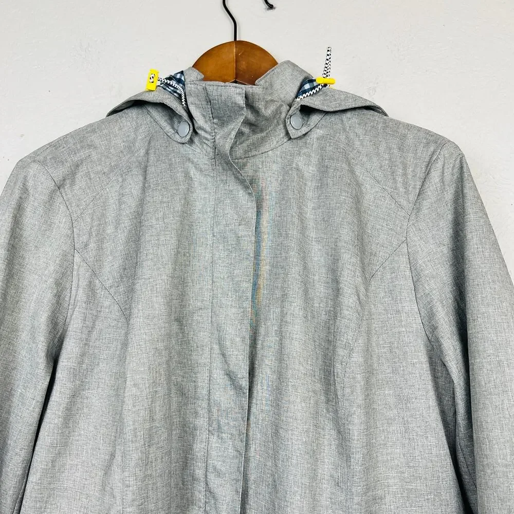 Charter Club Lightweight Anorak Coat Zip and Snap Grey Jacket - M